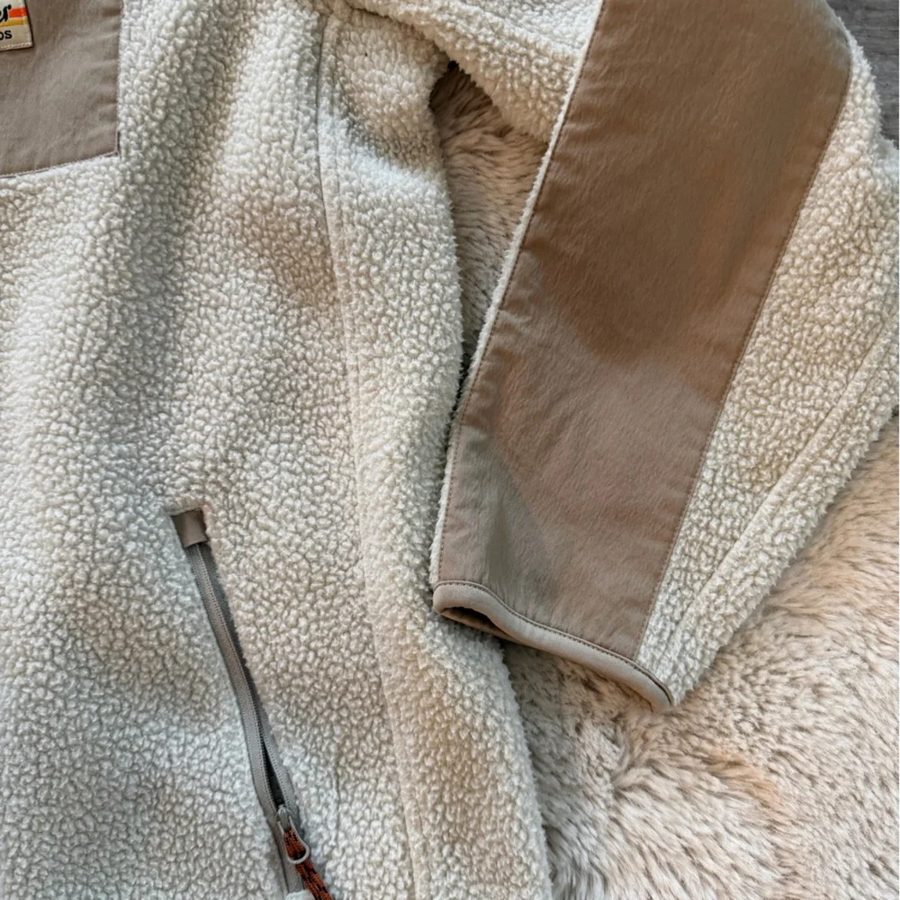 Howler Brothers Chisos Fleece Jacket - Cream and Tan Sz xl - Picture 4 of 9